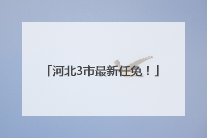 河北3市最新任免！
