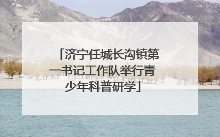 济宁任城长沟镇第一书记工作队举行青少年科普研学