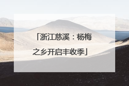 浙江慈溪：杨梅之乡开启丰收季