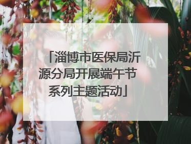 淄博市医保局沂源分局开展端午节系列主题活动
