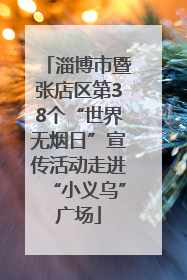 淄博市暨张店区第38个“世界无烟日”宣传活动走进“小义乌”广场
