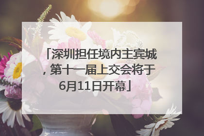 深圳担任境内主宾城，第十一届上交会将于6月11日开幕
