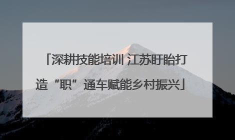 深耕技能培训 江苏盱眙打造“职”通车赋能乡村振兴