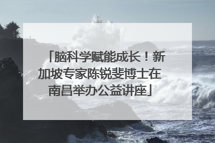 脑科学赋能成长！新加坡专家陈锐斐博士在南昌举办公益讲座