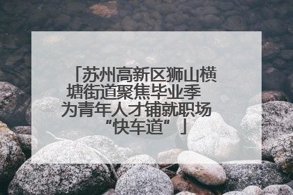 苏州高新区狮山横塘街道聚焦毕业季 为青年人才铺就职场“快车道”