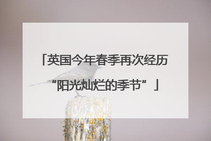 英国今年春季再次经历“阳光灿烂的季节”