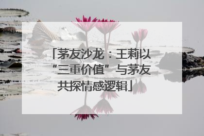 茅友沙龙：王莉以“三重价值”与茅友共探情感逻辑