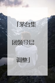 茅台集团领导层调整