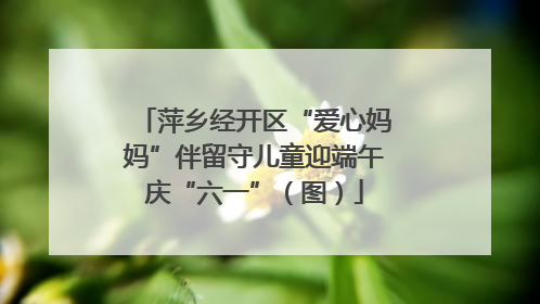 萍乡经开区“爱心妈妈”伴留守儿童迎端午庆“六一”（图）
