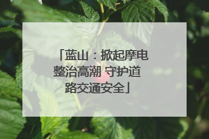 蓝山：掀起摩电整治高潮 守护道路交通安全