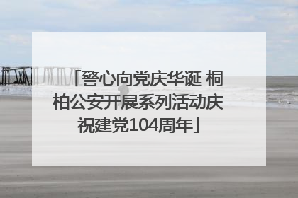 警心向党庆华诞 桐柏公安开展系列活动庆祝建党104周年