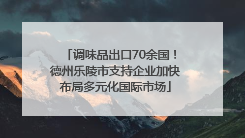 调味品出口70余国！德州乐陵市支持企业加快布局多元化国际市场