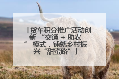 货车积分推广活动创新 “交通 + 助农” 模式，铺就乡村振兴“甜蜜路”