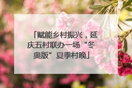 赋能乡村振兴，延庆五村联办一场“冬奥版”夏季村晚