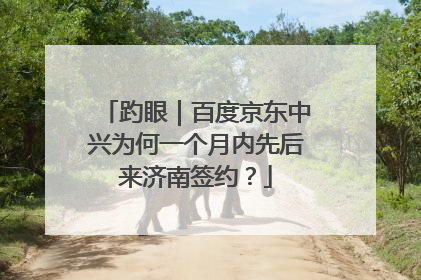 趵眼｜百度京东中兴为何一个月内先后来济南签约？