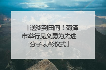 送奖到田间！菏泽市举行见义勇为先进分子表彰仪式