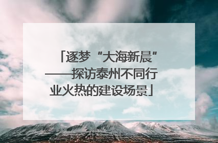逐梦“大海新晨”——探访泰州不同行业火热的建设场景