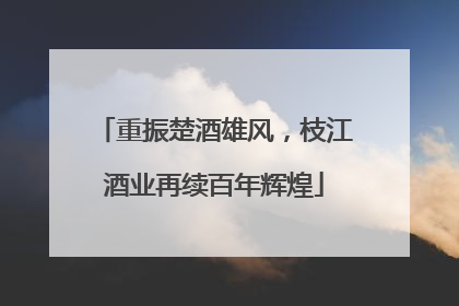 重振楚酒雄风，枝江酒业再续百年辉煌