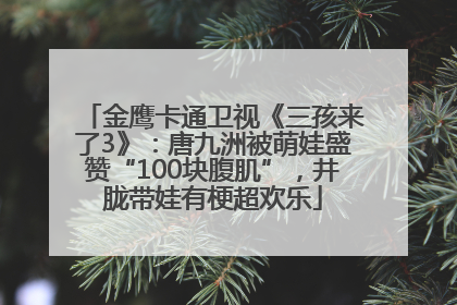 金鹰卡通卫视《三孩来了3》：唐九洲被萌娃盛赞“100块腹肌”，井胧带娃有梗超欢乐