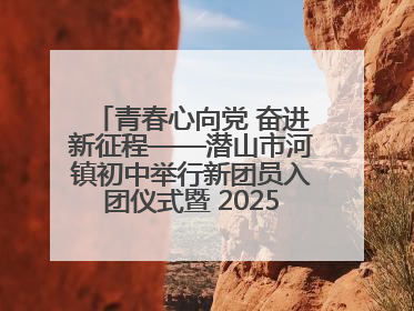 青春心向党 奋进新征程——潜山市河镇初中举行新团员入团仪式暨 2025年度团员大会
