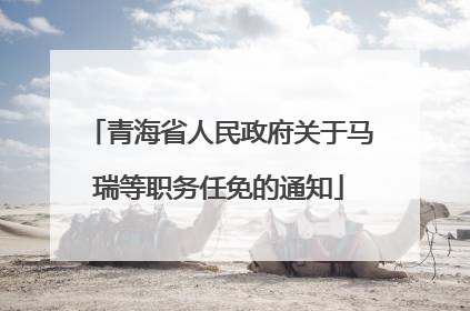 青海省人民政府关于马瑞等职务任免的通知