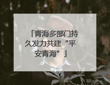 青海多部门持久发力共建“平安青海”