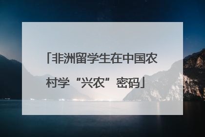 非洲留学生在中国农村学“兴农”密码
