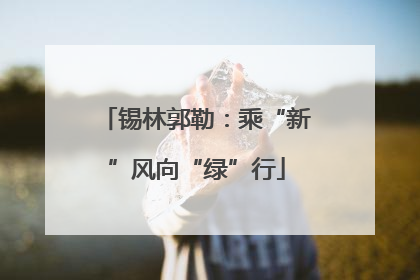 锡林郭勒：乘“新”风向“绿”行