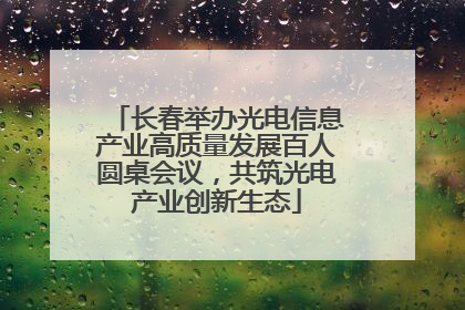 长春举办光电信息产业高质量发展百人圆桌会议，共筑光电产业创新生态