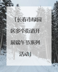 长春市绿园区多个街道开展端午节系列活动
