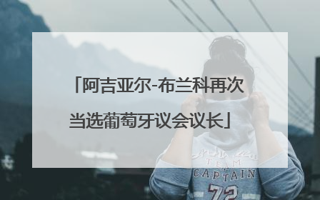 阿吉亚尔-布兰科再次当选葡萄牙议会议长