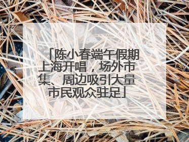 陈小春端午假期上海开唱，场外市集、周边吸引大量市民观众驻足