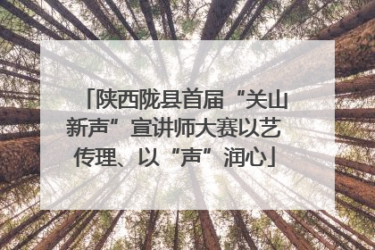 陕西陇县首届“关山新声”宣讲师大赛以艺传理、以“声”润心