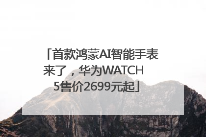 首款鸿蒙AI智能手表来了，华为WATCH 5售价2699元起