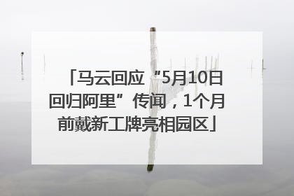马云回应“5月10日回归阿里”传闻，1个月前戴新工牌亮相园区