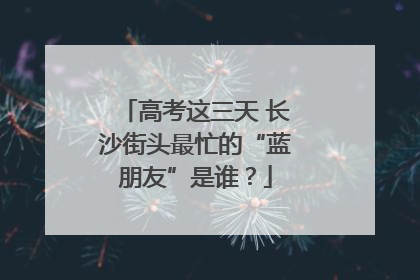 高考这三天 长沙街头最忙的“蓝朋友”是谁？