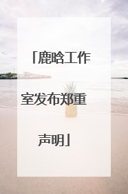鹿晗工作室发布郑重声明
