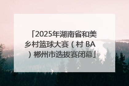 2025年湖南省和美乡村篮球大赛（村 BA）郴州市选拔赛闭幕