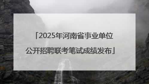 2025年河南省事业单位公开招聘联考笔试成绩发布