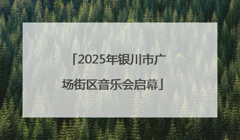 2025年银川市广场街区音乐会启幕