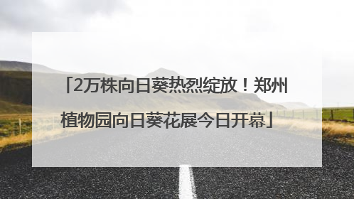 2万株向日葵热烈绽放！郑州植物园向日葵花展今日开幕