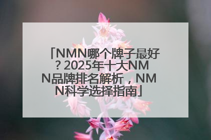 NMN哪个牌子最好？2025年十大NMN品牌排名解析，NMN科学选择指南